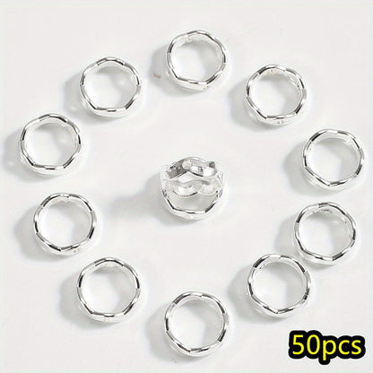 Golden & Silvery Flower Frame Beads