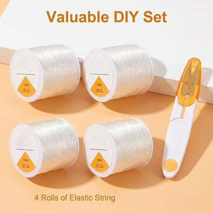 Elastic Jewelry Cord and Scissors Set