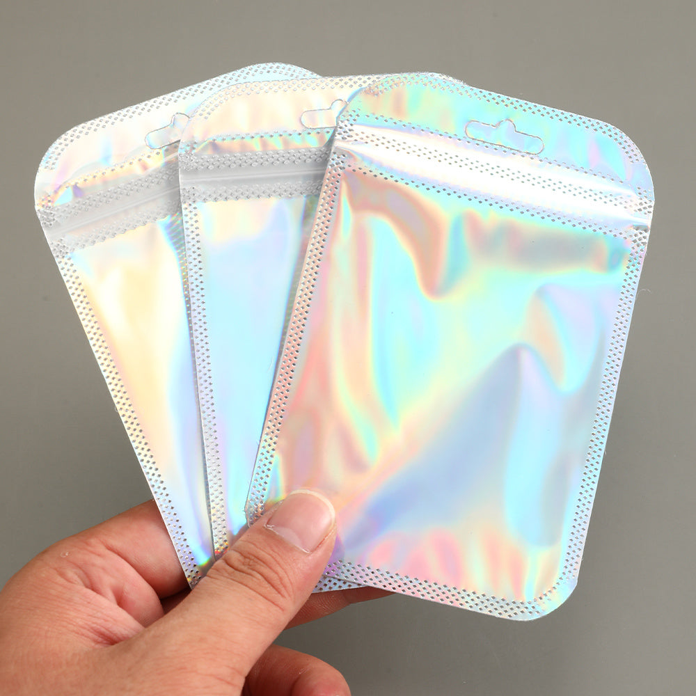 Iridescent Self-Sealing Jewelry Bags