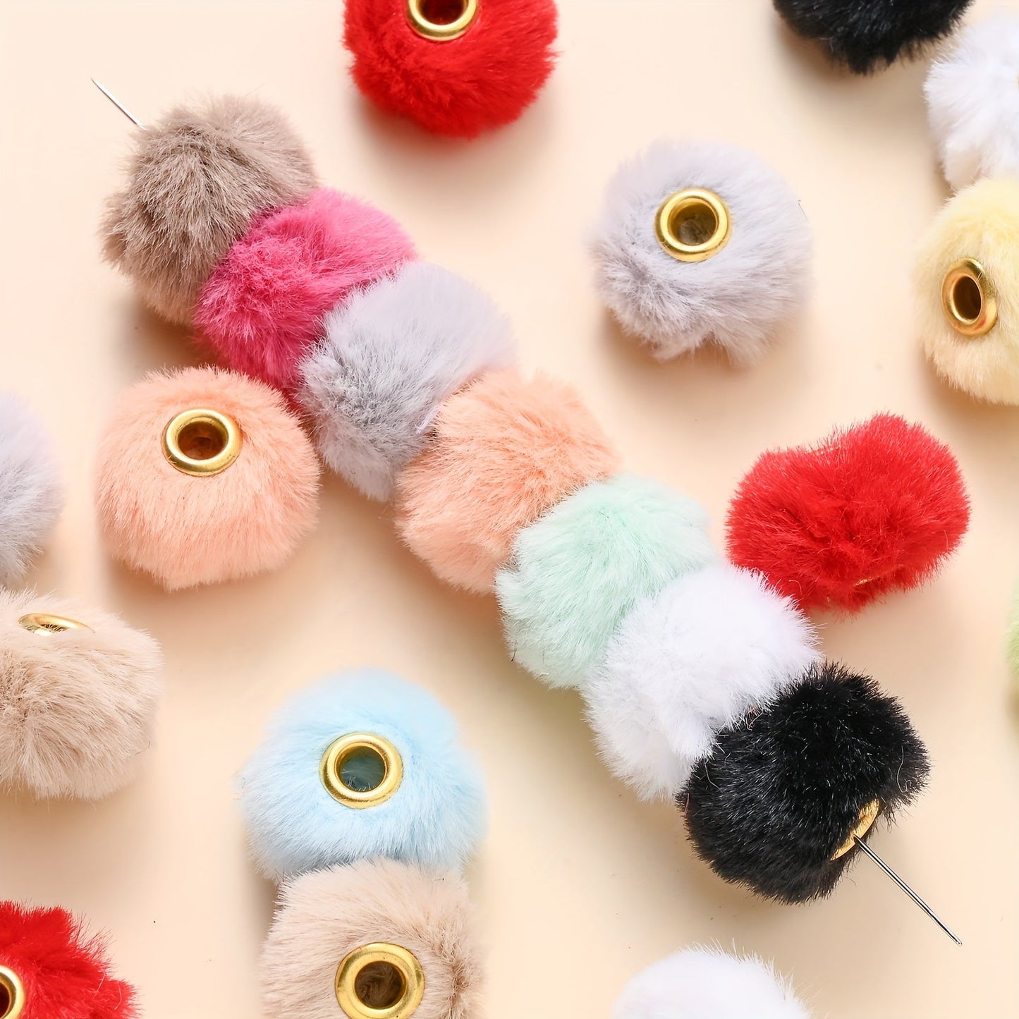 20PCS 20mm Ultra-Soft Plush Hairball Beads