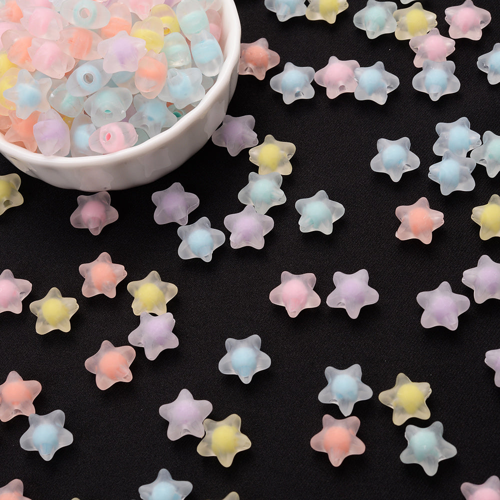 11 mm Acrylic Star Spacer Beads