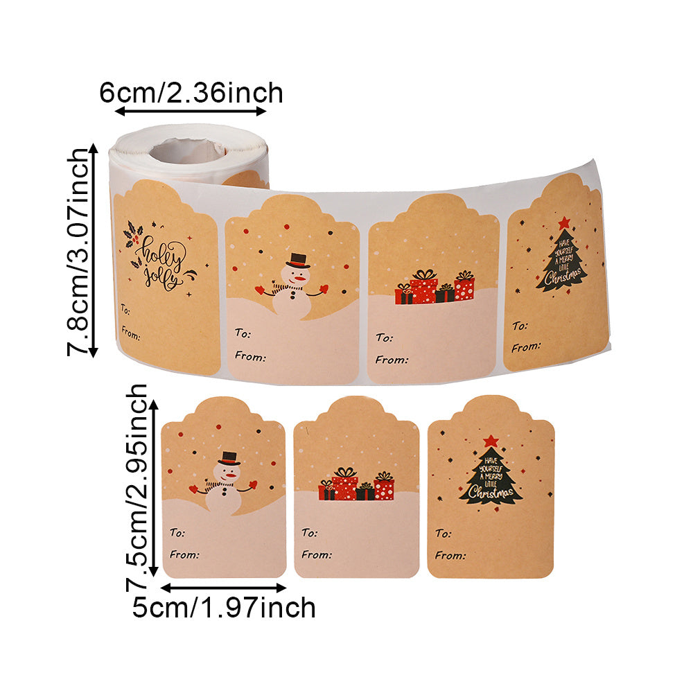 Merry Christmas Seal Label Stickers