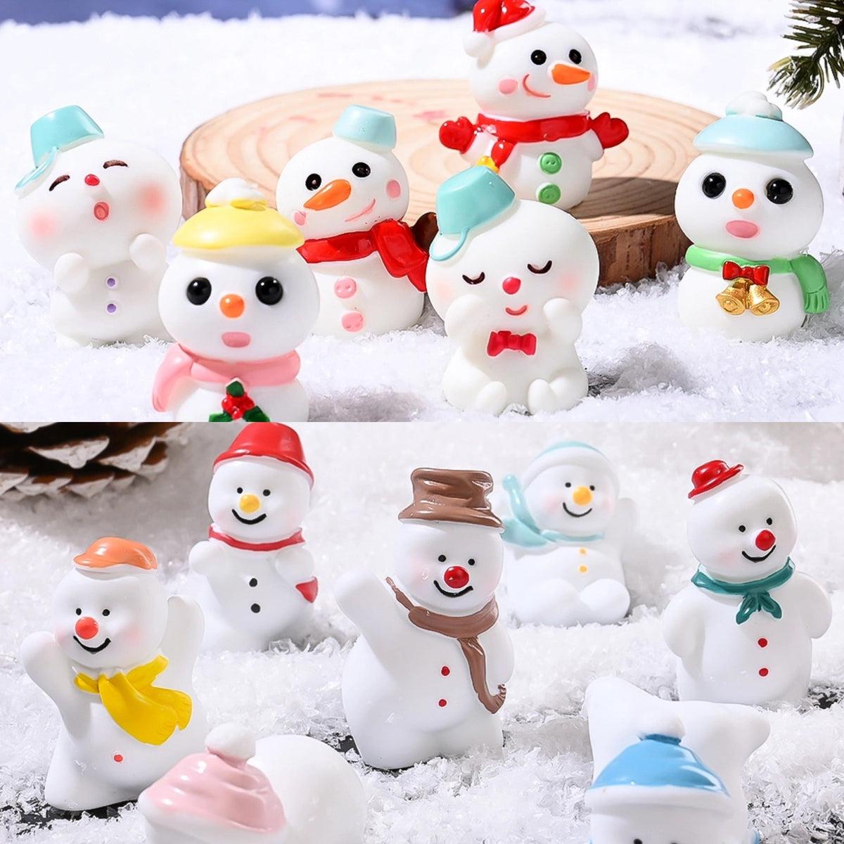 Christmas Snowman Mini Decorative Statues