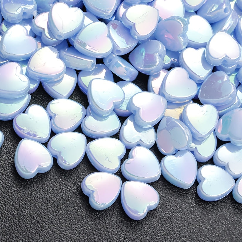 100-Piece 9 mm Love Acrylic Spacer Beads
