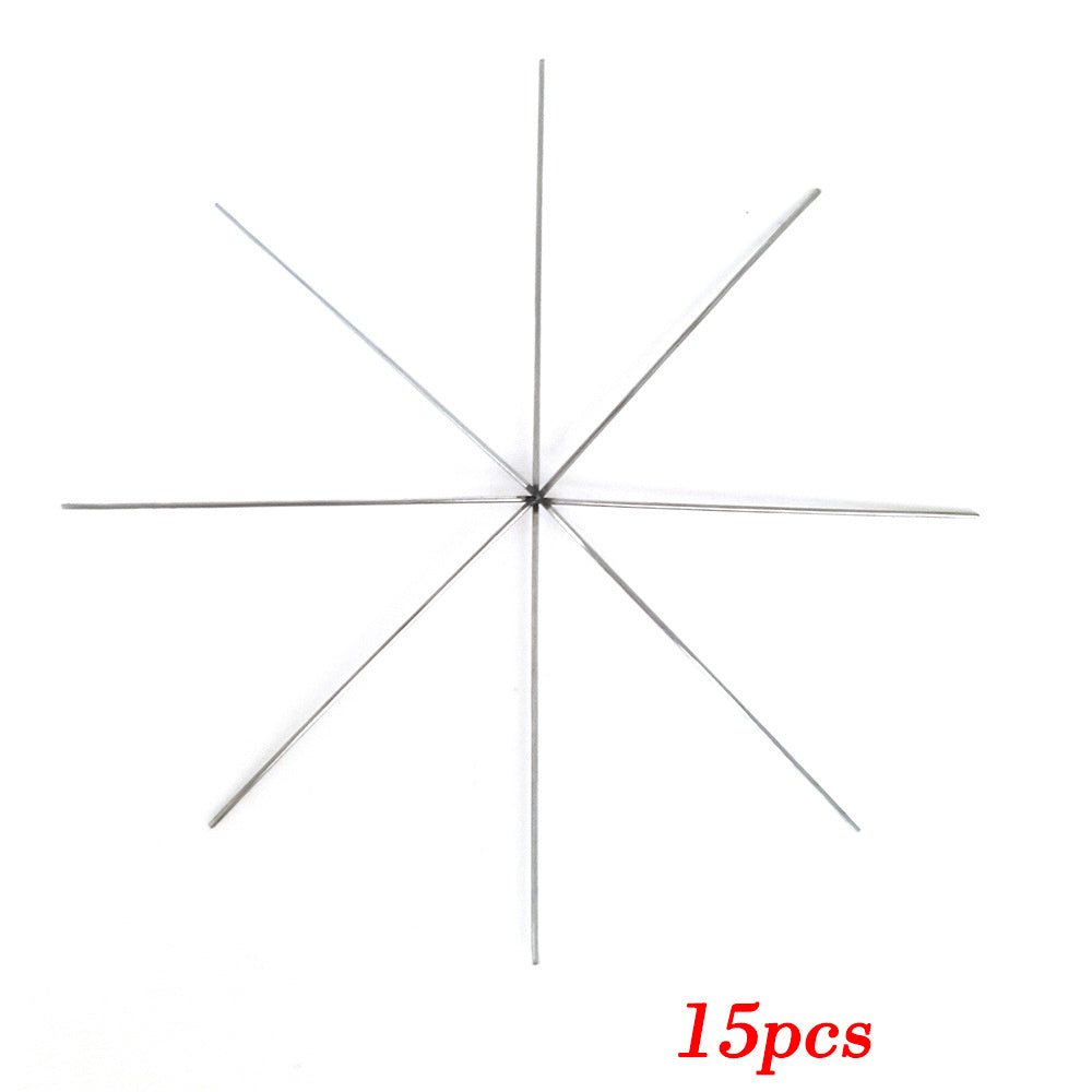 15-Piece Christmas Blank 6-Branch Iron Wire Ornament Set