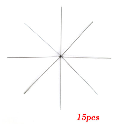 15-Piece Christmas Blank 6-Branch Iron Wire Ornament Set