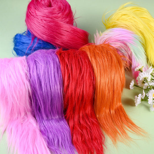 1.5 m x 5 cm Multicolor Plush Holiday Ribbon