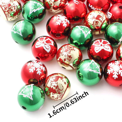 Patterned Round Acrylic Beads