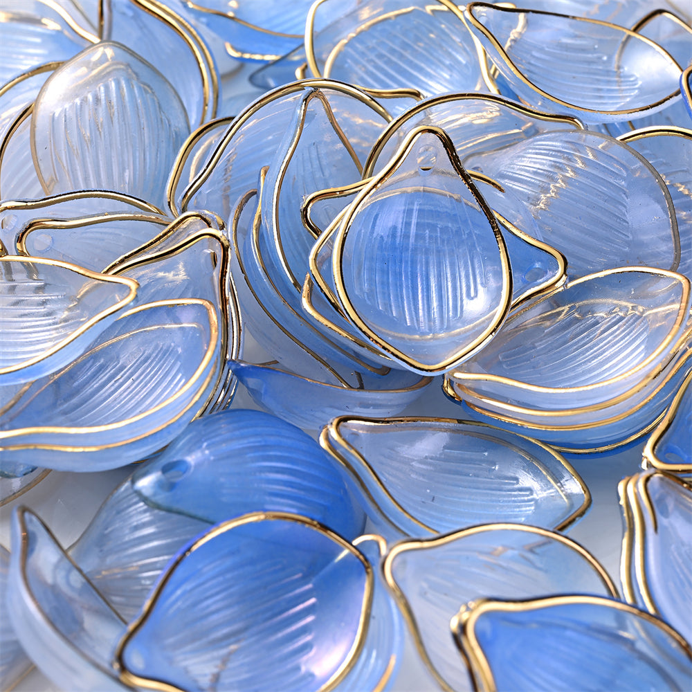 50pcs/set 15x22mm Fashion Petal Beads