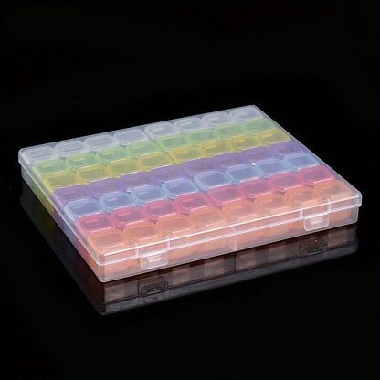 56-Grid Transparent Jewelry Storage Box