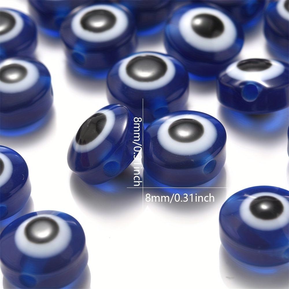 Blue Evil Eye Resin Beads