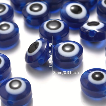 Blue Evil Eye Resin Beads