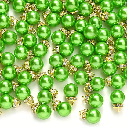 10x14 mm Christmas Acrylic Rhinestone Pendant Charms