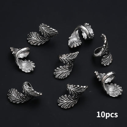 Feather Alloy Spacer Beads