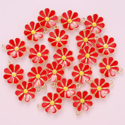 Colorful Daisy Flower Pendant Charms