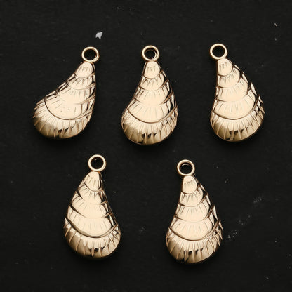 20/50PCS Gold & Silver CCB Seashell Pendant Charms