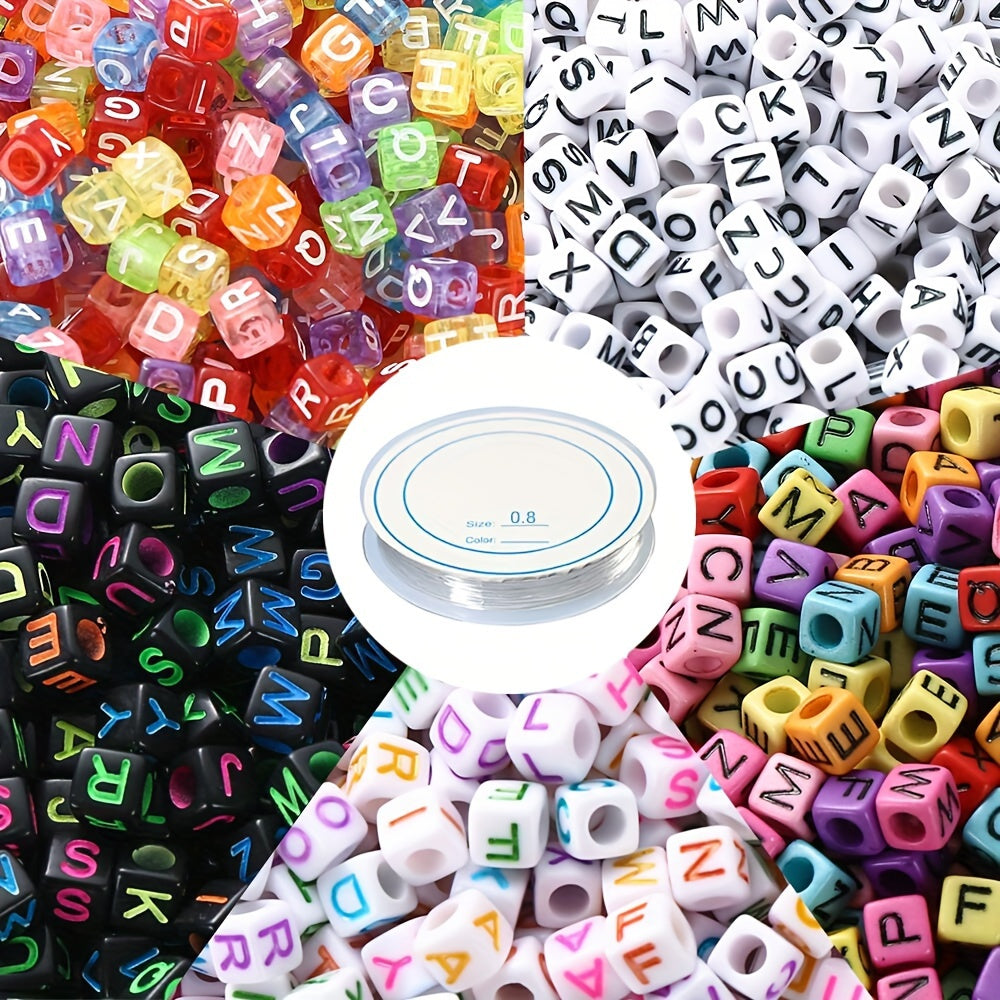 Mixed Acrylic Letter Beads Set