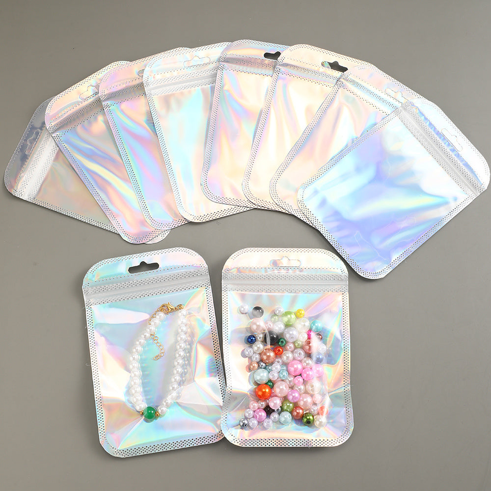 Iridescent Self-Sealing Jewelry Bags