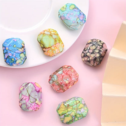Mixed Color Hexagonal Acrylic Beads