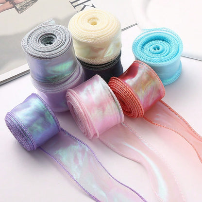 10-Yard 4 cm Iridescent Fishtail Organza Ribbon