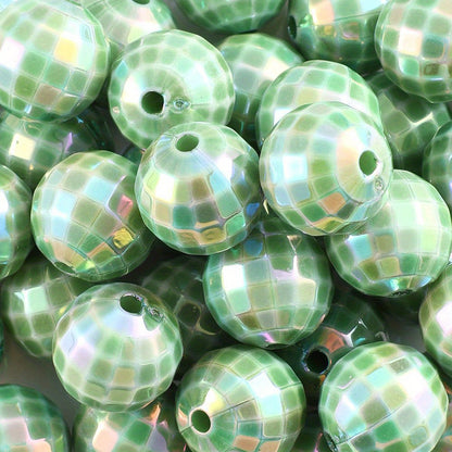 UV Faceted Round Acrylic Beads