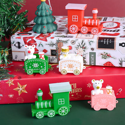 Mini PVC Christmas Train Ornament