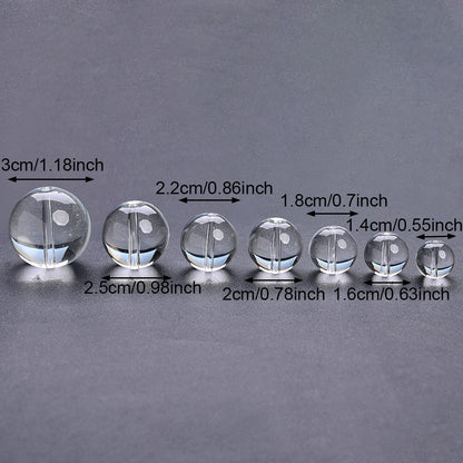 Clear Round Glass Beads