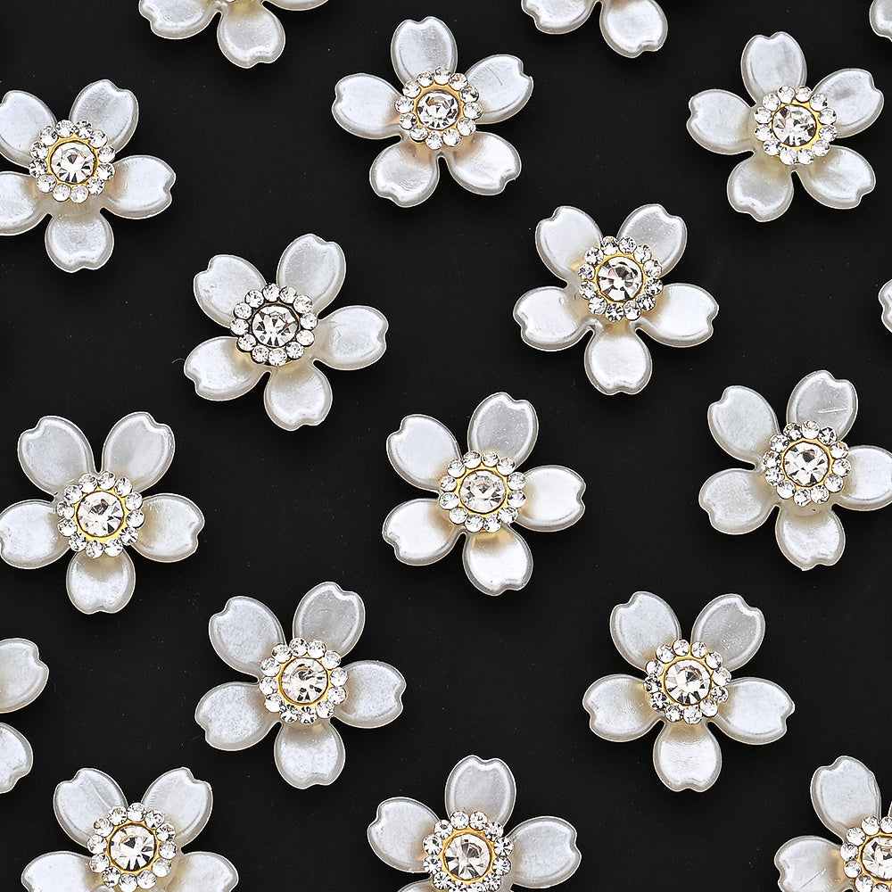 Five-Petal Flower Acrylic Bead Patches