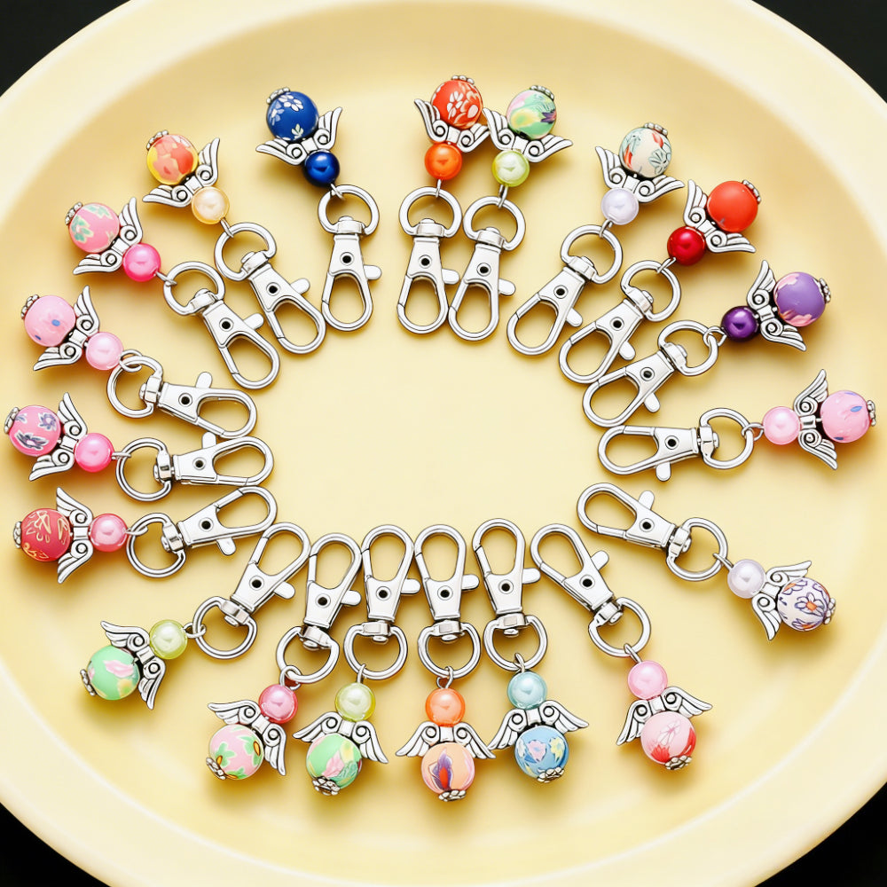 24PCS Random Mix Angel Mini Keychain Set