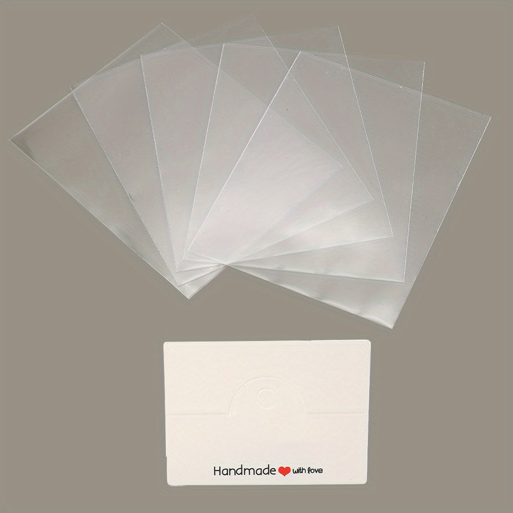 200PCS Handmade Jewelry Packaging Set with Clear Bags & Cards
