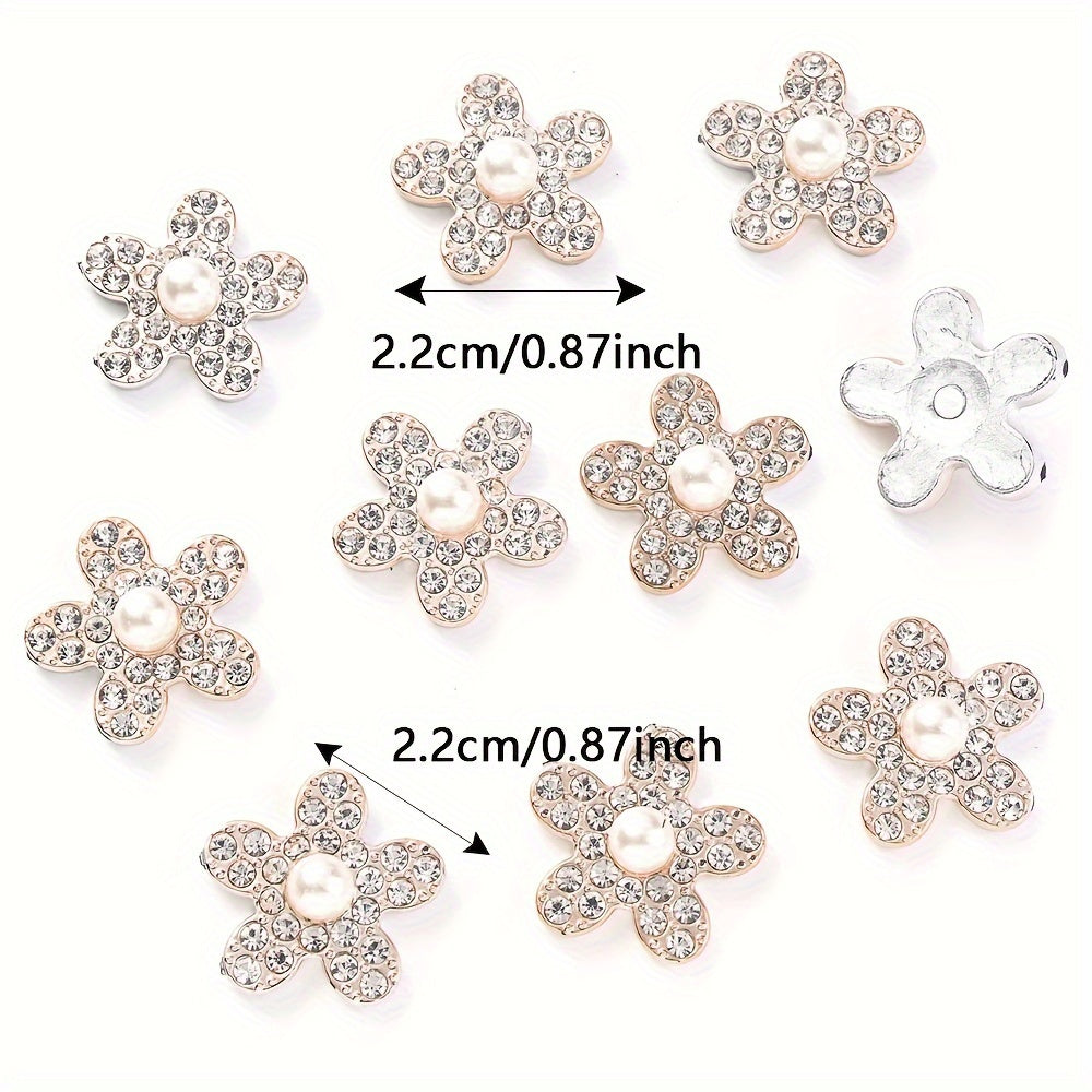 20PCS Star Flower Bow Square & Round Plastic Embellishment Set