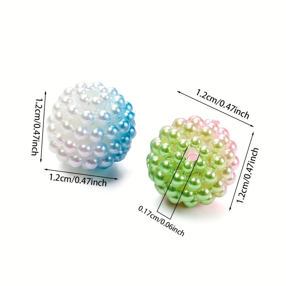 Two-Color Round Acrylic Beads