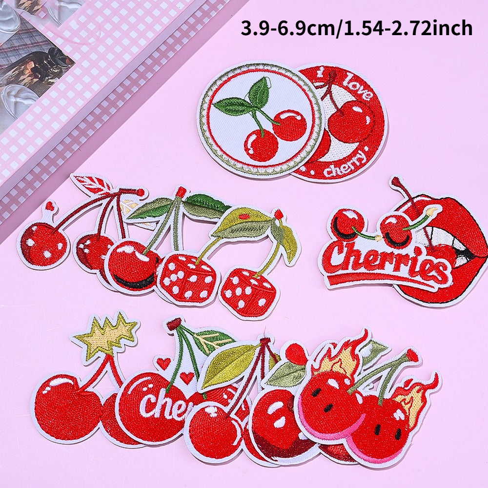 Red Cherry Shaped Patches