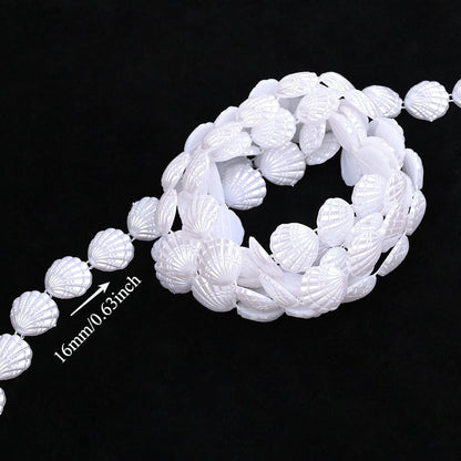 2m Imitation Pearl & Shell Rose Flower Bead Chain