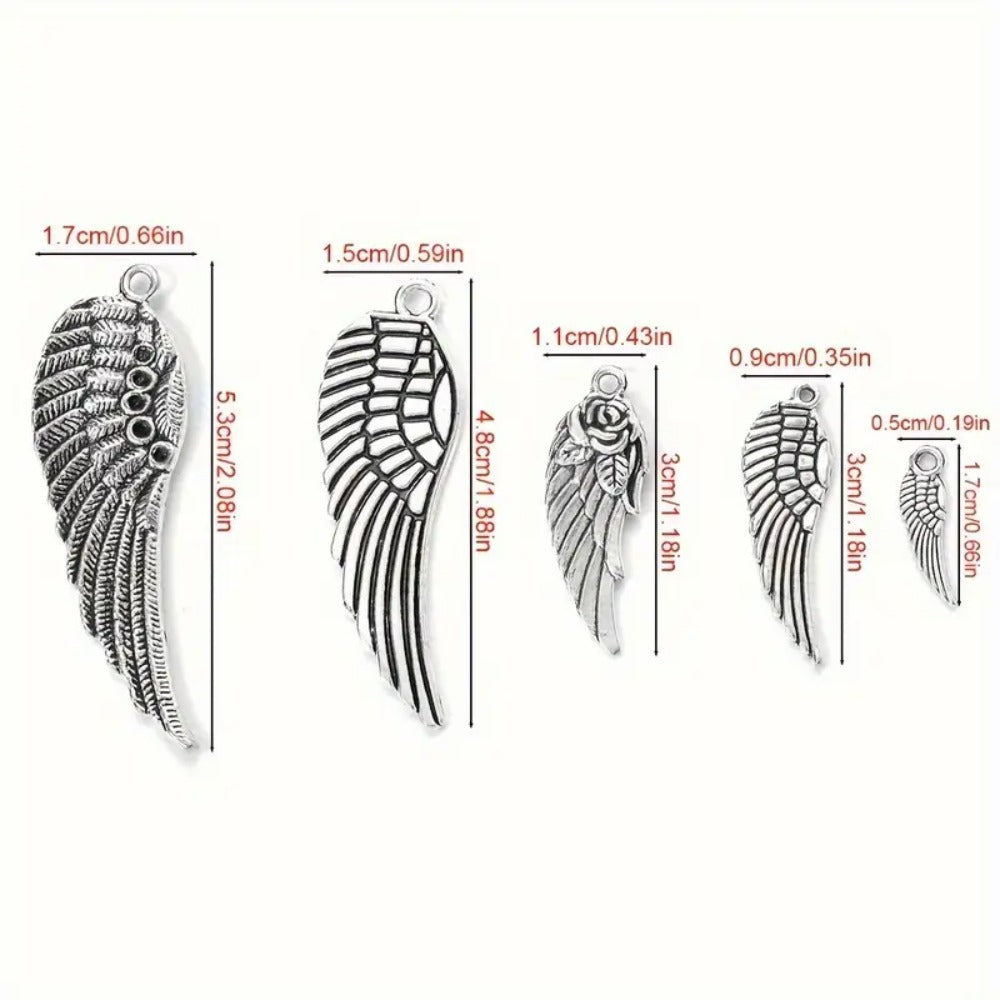Vintage Alloy Wing Pendants
