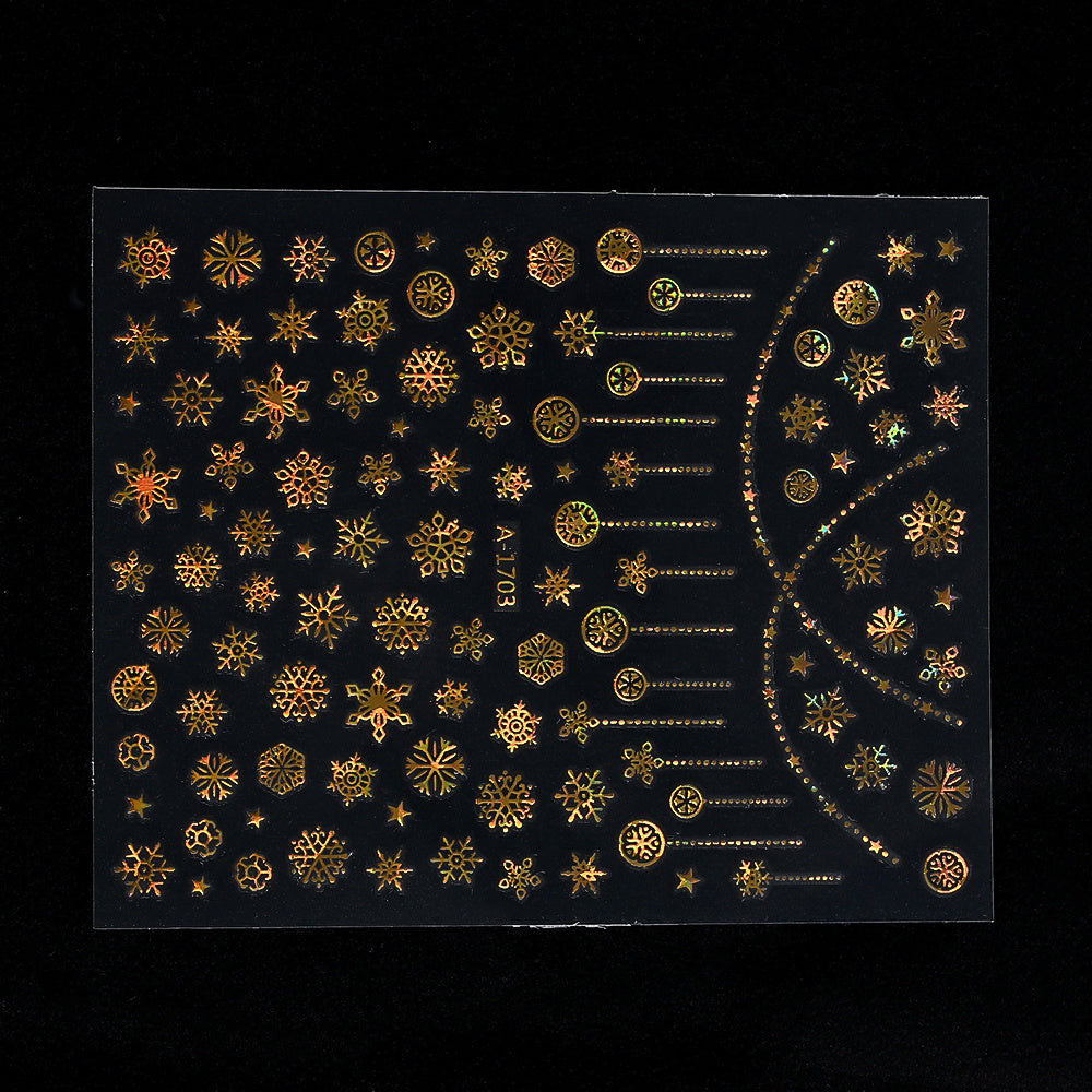 Gold Pattern Manicure Stickers