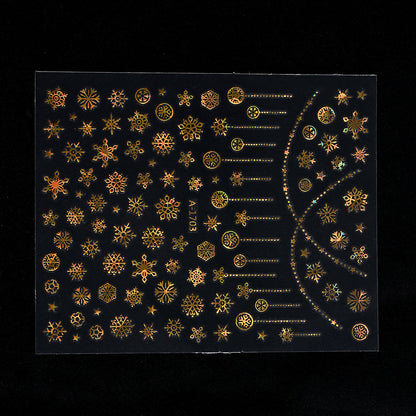 Gold Pattern Manicure Stickers