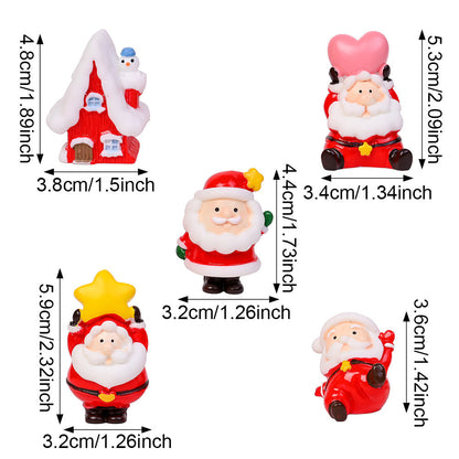 Resin Santa Claus Ornament Set