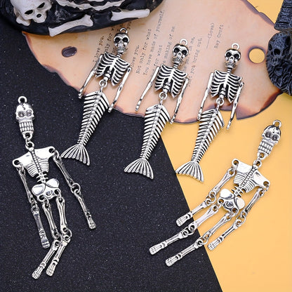 Skeleton Mermaid Skeleton Halloween Gothic Charms