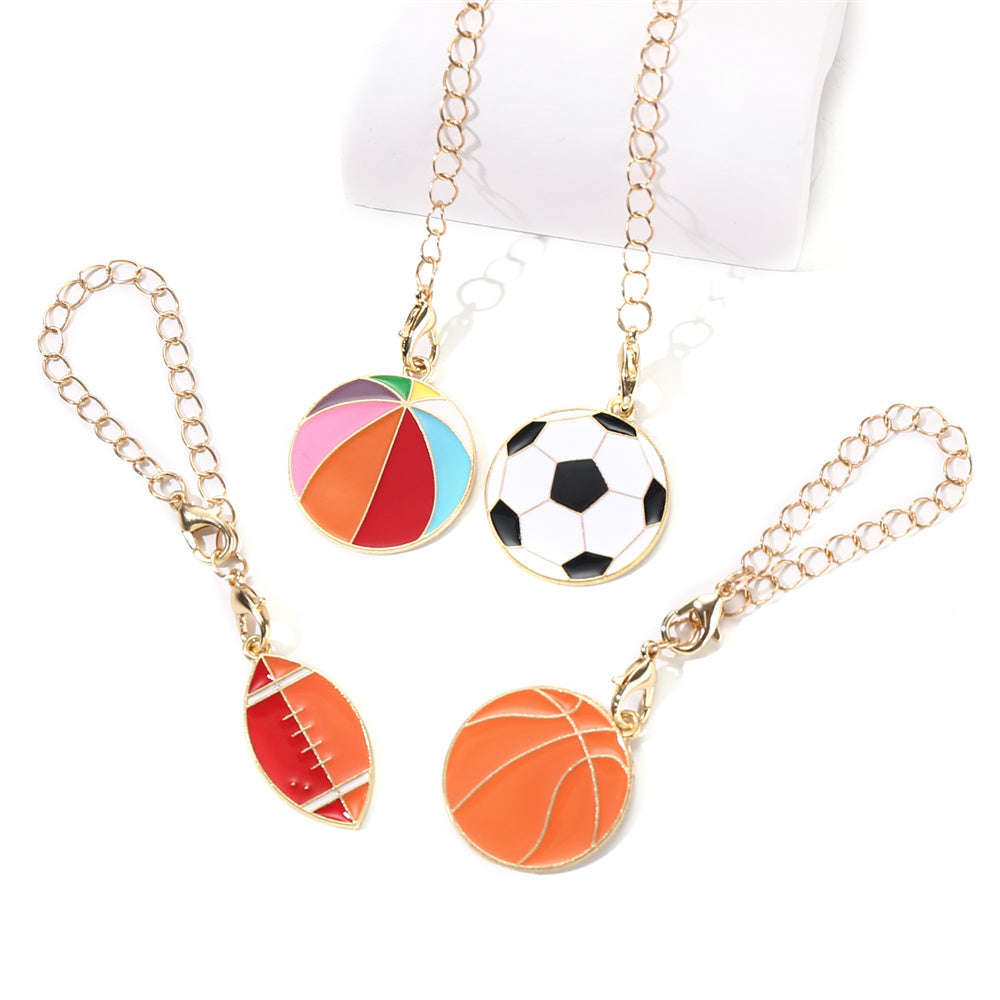 Sports Theme Enamel Pendant Charms
