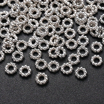 8 mm Snowflake CCB Spacer Beads
