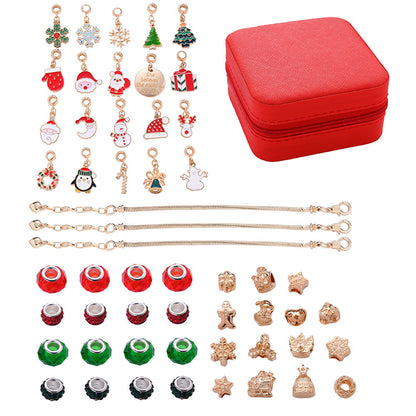 55-Piece Christmas-Themed Bracelet Making Kit