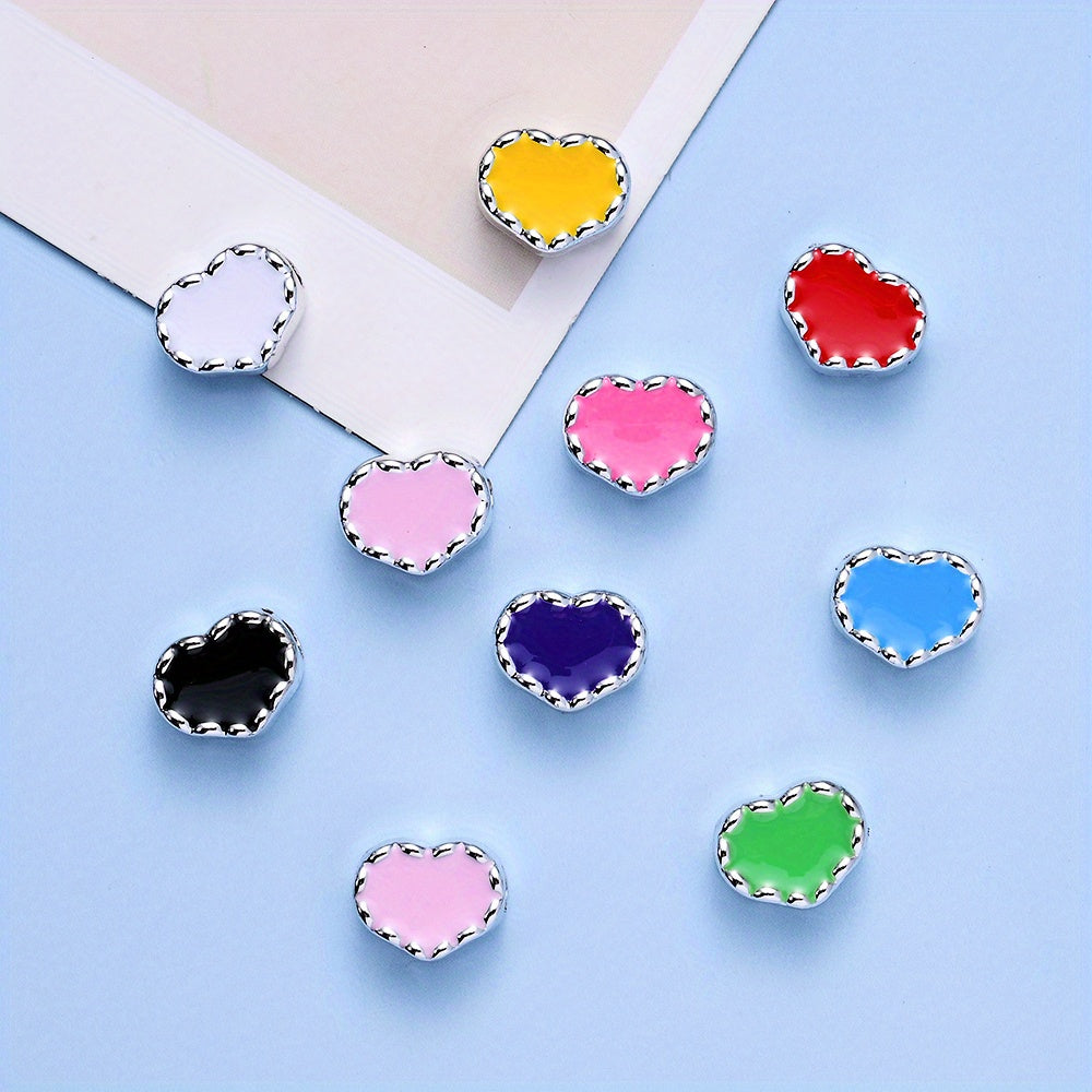 Stroke Heart Plastic Beads