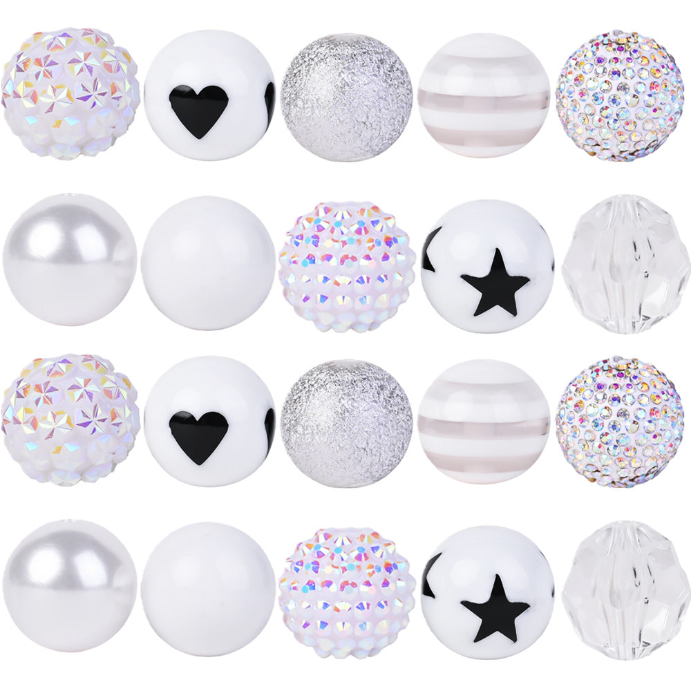 Multicolor 20 mm Thick Acrylic Round Beads