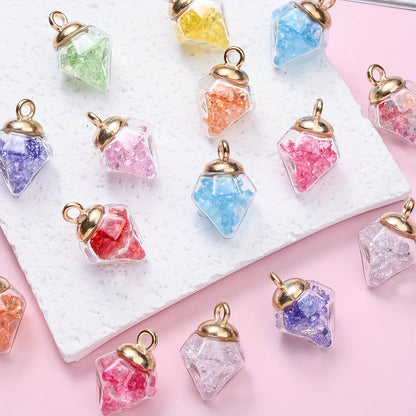 10PCS 16×22mm Minimalist Teardrop Glass Pendant Set