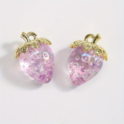 Y2K Strawberry Acrylic Pendants