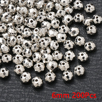 100PCS 8mm Faceted Ball Plastic Bead Set