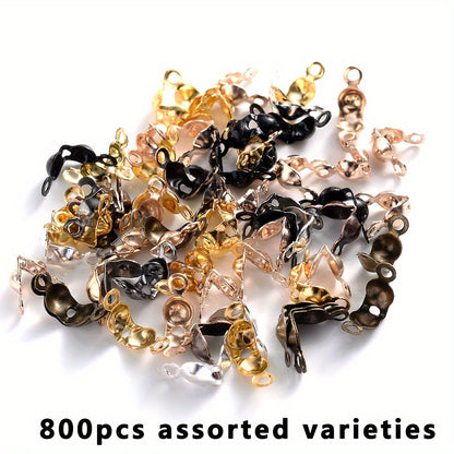 800-Piece Crimp Bead Calotte Knot Covers