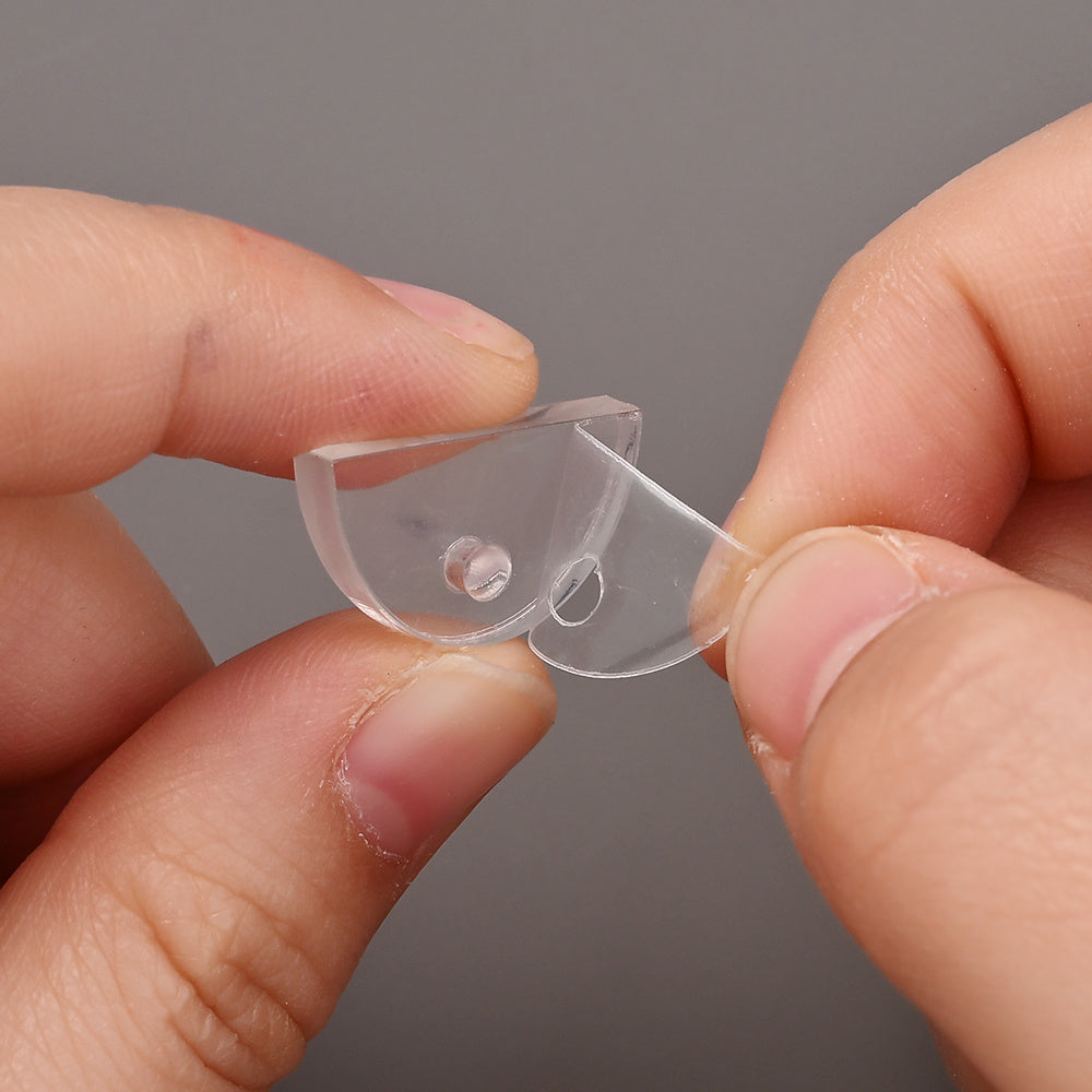 Transparent Acrylic Semicircle Spacer Beads