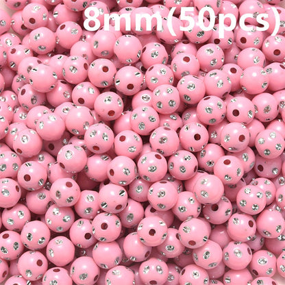 Mixed Acrylic Round Spacer Beads